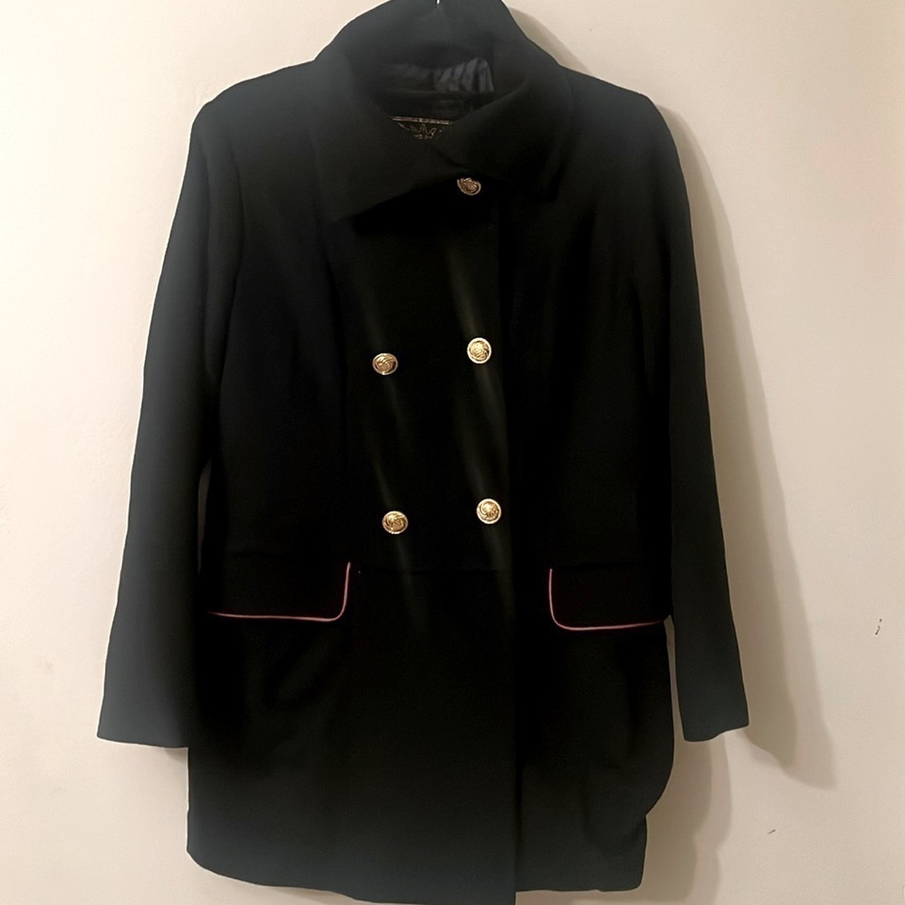 Vigoss black marine coat sz M Peacoat